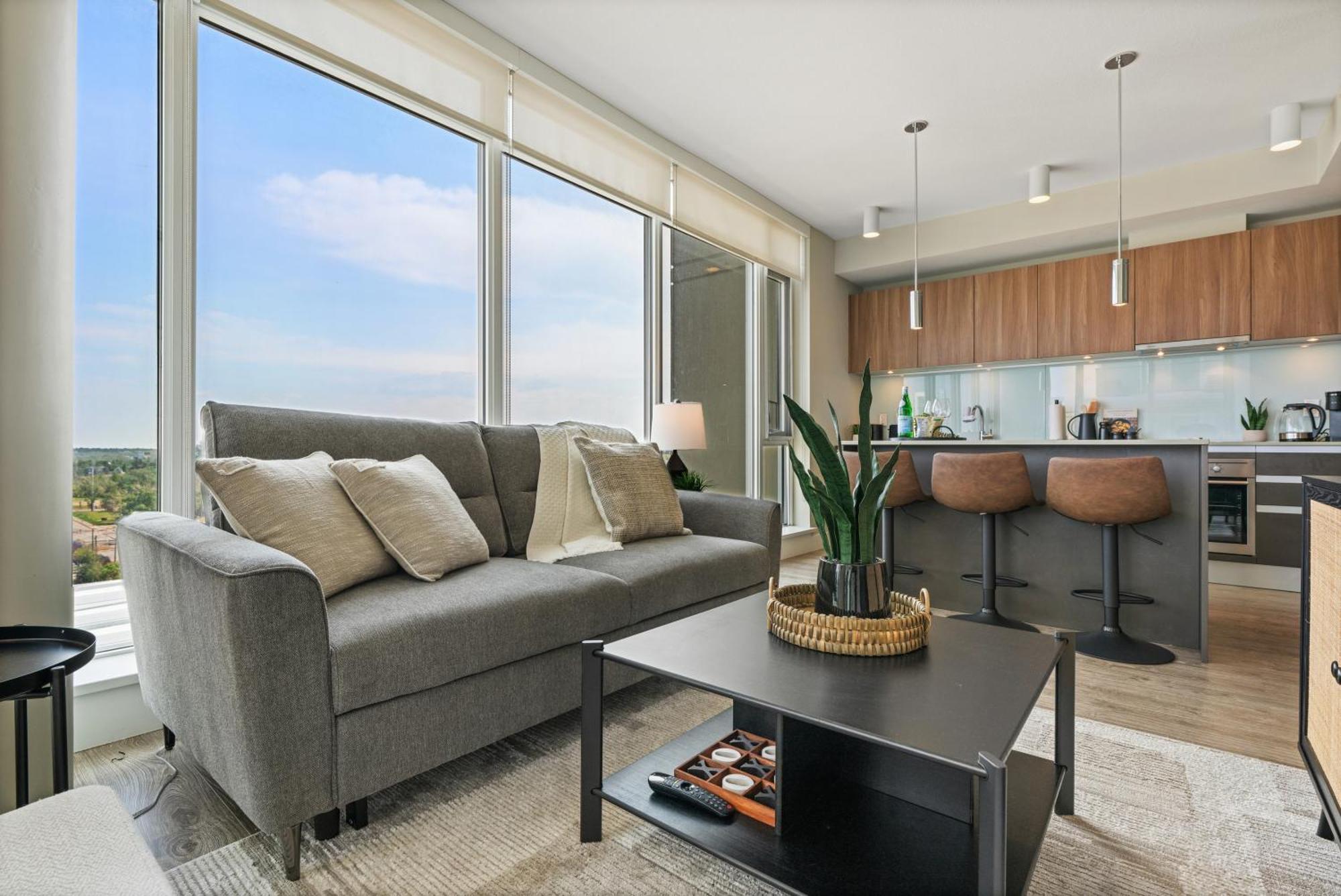 Modern Suite Calgary Downtown 5 Min Walk Stampede Exterior foto